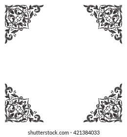 Vintage baroque ornament. Retro pattern antique style acanthus. Decorative design element filigree calligraphy vector.