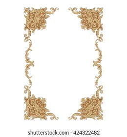 Vintage baroque ornament. Retro pattern antique style acanthus. Decorative design element filigree calligraphy vector.
