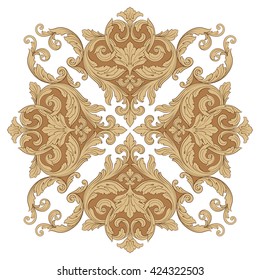 Vintage baroque ornament. Retro pattern antique style acanthus. Decorative design element filigree calligraphy vector.