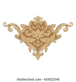 Vintage baroque ornament. Retro pattern antique style acanthus. Decorative design element filigree calligraphy vector.