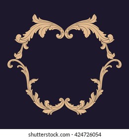 Vintage baroque ornament. Retro pattern antique style acanthus. Decorative design element filigree calligraphy vector.