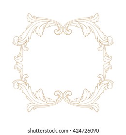 Vintage baroque ornament. Retro pattern antique style acanthus. Decorative design element filigree calligraphy vector.