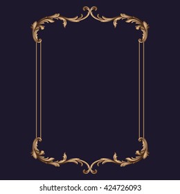Vintage baroque ornament. Retro pattern antique style acanthus. Decorative design element filigree calligraphy vector.