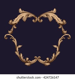 Vintage baroque ornament. Retro pattern antique style acanthus. Decorative design element filigree calligraphy vector.