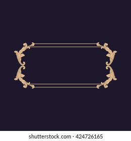 Vintage baroque ornament. Retro pattern antique style acanthus. Decorative design element filigree calligraphy vector.