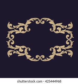 Vintage baroque ornament. Retro pattern antique style acanthus. Decorative design element filigree calligraphy vector.