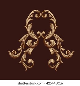 Vintage baroque ornament. Retro pattern antique style acanthus. Decorative design element filigree calligraphy vector.