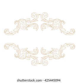 Vintage baroque ornament. Retro pattern antique style acanthus. Decorative design element filigree calligraphy vector.