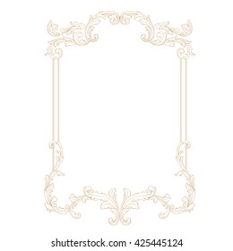 Vintage baroque ornament. Retro pattern antique style acanthus. Decorative design element filigree calligraphy vector.