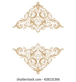 Vintage baroque ornament. Retro pattern antique style acanthus. Decorative design element filigree calligraphy