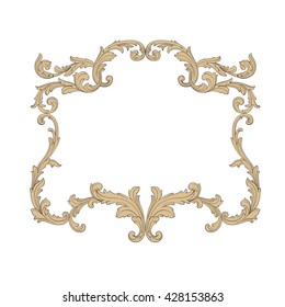 Vintage baroque ornament. Retro pattern antique style acanthus. Decorative design element filigree calligraphy