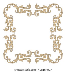 Vintage baroque ornament. Retro pattern antique style acanthus. Decorative design element filigree calligraphy