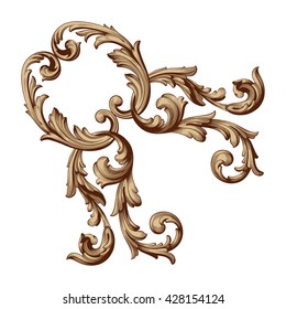 Vintage baroque ornament. Retro pattern antique style acanthus. Decorative design element filigree calligraphy