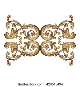 Vintage baroque ornament. Retro pattern antique style acanthus. Decorative design element filigree calligraphy