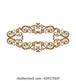 Vintage baroque ornament. Retro pattern antique style acanthus. Decorative design element filigree calligraphy