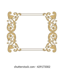 Vintage baroque ornament. Retro pattern antique style acanthus. Decorative design element filigree calligraphy