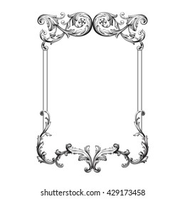 Vintage baroque ornament. Retro pattern antique style acanthus. Decorative design element filigree calligraphy