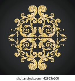 Vintage baroque ornament. Retro pattern antique style acanthus. Decorative design element filigree calligraphy