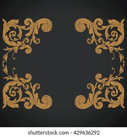 Vintage baroque ornament. Retro pattern antique style acanthus. Decorative design element filigree calligraphy