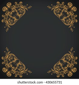 Vintage baroque ornament. Retro pattern antique style acanthus. Decorative design element filigree calligraphy