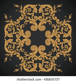 Vintage baroque ornament. Retro pattern antique style acanthus. Decorative design element filigree calligraphy
