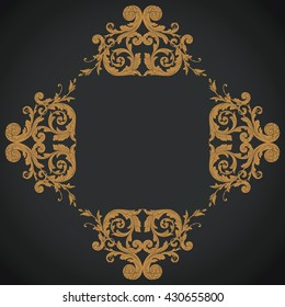 Vintage baroque ornament. Retro pattern antique style acanthus. Decorative design element filigree calligraphy