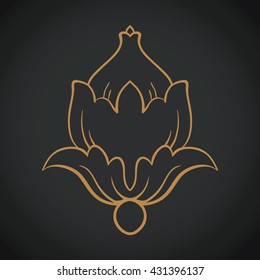Vintage baroque ornament. Retro pattern antique style acanthus. Decorative design element filigree calligraphy