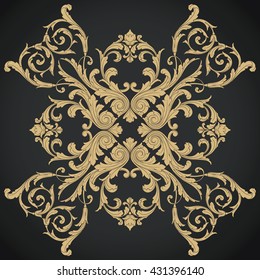 Vintage baroque ornament. Retro pattern antique style acanthus. Decorative design element filigree calligraphy
