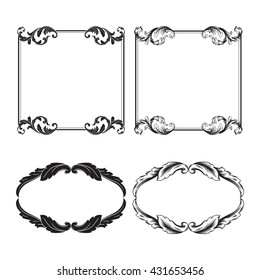 Vintage baroque ornament. Retro pattern antique style acanthus. Decorative design element filigree calligraphy