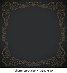 Vintage baroque ornament. Retro pattern antique style acanthus. Decorative design element filigree calligraphy