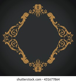 Vintage baroque ornament. Retro pattern antique style acanthus. Decorative design element filigree calligraphy