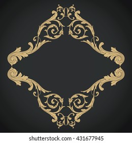 Vintage baroque ornament. Retro pattern antique style acanthus. Decorative design element filigree calligraphy
