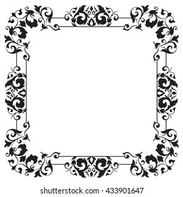 Vintage baroque ornament. Retro pattern antique style acanthus. Decorative design element filigree calligraphy