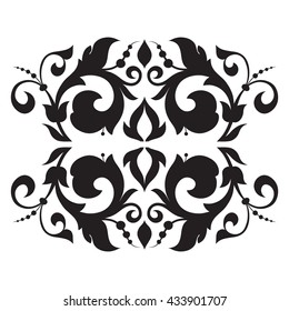 Vintage baroque ornament. Retro pattern antique style acanthus. Decorative design element filigree calligraphy