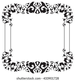 Vintage baroque ornament. Retro pattern antique style acanthus. Decorative design element filigree calligraphy