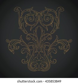 Vintage baroque ornament. Retro pattern antique style acanthus. Decorative design element filigree calligraphy