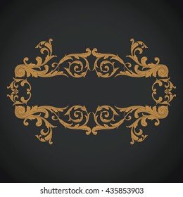 Vintage baroque ornament. Retro pattern antique style acanthus. Decorative design element filigree calligraphy