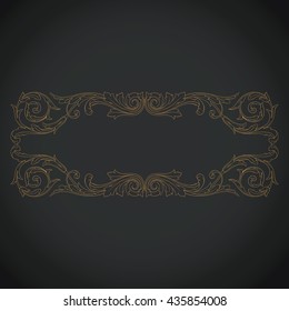 Vintage baroque ornament. Retro pattern antique style acanthus. Decorative design element filigree calligraphy