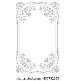Vintage baroque ornament. Retro pattern antique style acanthus. Decorative design element filigree calligraphy