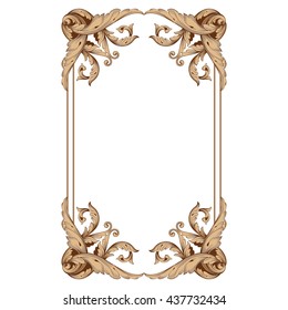 Vintage baroque ornament. Retro pattern antique style acanthus. Decorative design element filigree calligraphy