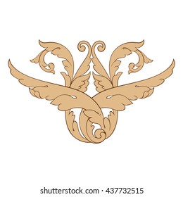 Vintage baroque ornament. Retro pattern antique style acanthus. Decorative design element filigree calligraphy