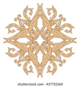 Vintage baroque ornament. Retro pattern antique style acanthus. Decorative design element filigree calligraphy