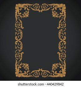 Vintage baroque ornament. Retro pattern antique style acanthus. Decorative design element filigree calligraphy