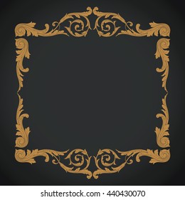 Vintage baroque ornament. Retro pattern antique style acanthus. Decorative design element filigree calligraphy