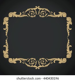 Vintage baroque ornament. Retro pattern antique style acanthus. Decorative design element filigree calligraphy