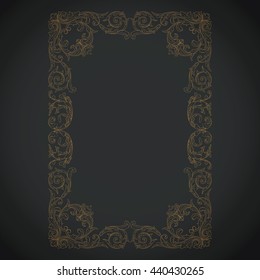 Vintage baroque ornament. Retro pattern antique style acanthus. Decorative design element filigree calligraphy