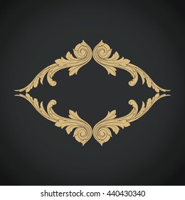 Vintage baroque ornament. Retro pattern antique style acanthus. Decorative design element filigree calligraphy