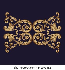 Vintage baroque ornament. Retro pattern antique style acanthus. Decorative design element filigree calligraphy