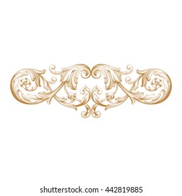 Vintage baroque ornament. Retro pattern antique style acanthus. Decorative design element filigree calligraphy
