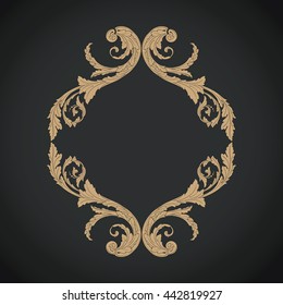 Vintage baroque ornament. Retro pattern antique style acanthus. Decorative design element filigree calligraphy